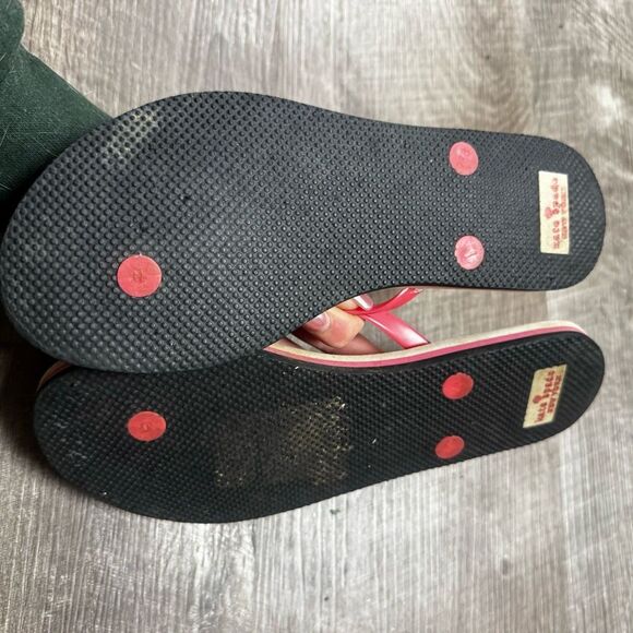 Kate Spade Flamingo Flip Flops Size 7-8 - Picture 3 of 6